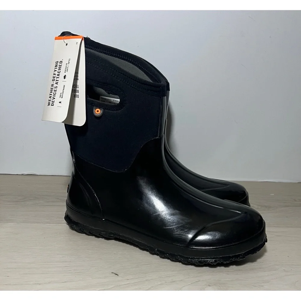*NEW BOGS Classic' Mid High Waterproof Snow Boot Black Size 11